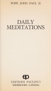 Cover of: Daily Meditations of John Paul II