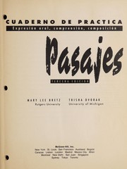 Cover of: Pasajes (Cuaderno De Practice : Expresion Oral, Comprension, Composicion)