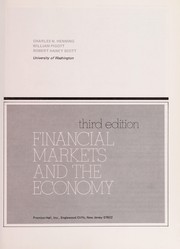 Cover of: Financial markets and the economy by Charles N. Henning