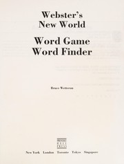 Cover of: Webster's New World Word Game: Word Finder