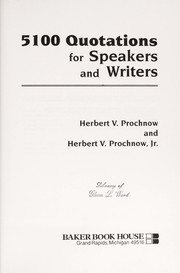 Cover of: 5100 Quotations for Speakers and Writers