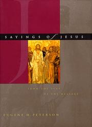 Cover of: The Message: sayings of Jesus