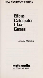 Cover of: Calculator word games
