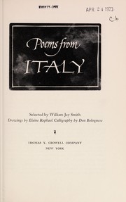 Cover of: Poems from Italy. by William Jay Smith