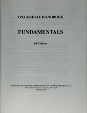 Cover of: 1993 Ashrae Handbook Fundamentals (ASHRAE Handbook Fundamentals) by 