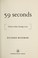Cover of: 59 seconds : think a little, change a lot