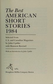 Cover of: The Best American Short Stories 1984