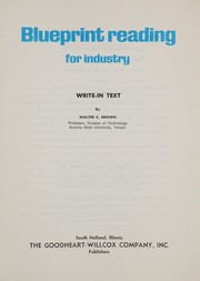 Cover of: Blueprint Reading for Industry