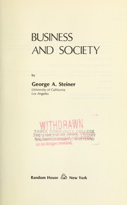Business and society by George Albert Steiner