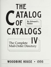 Cover of: The Catalog of Catalogs IV: The Complete Mail-Order Directory (Catalog of Catalogs)