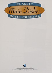 Cover of: Main Dishes (Classic Home Cooking) by 