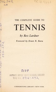 Cover of: The complete guide to tennis
