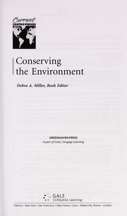 Cover of: Conserving the environment