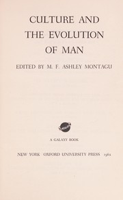 Cover of: Culture and Evolution of Man