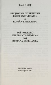 Cover of: Dictionar de buzunar esperanto-roman si roman-esperanto =: Posvortaro esperanta-rumana kaj rumana-esperanta