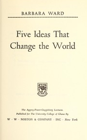 Cover of: Five ideas that change the world.