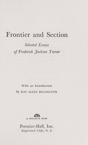 Cover of: Frontier and section: selected essays.