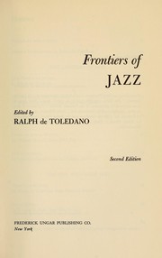 Cover of: Frontiers of jazz.