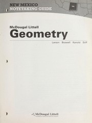 Cover of: Geometry, grades 9-12 notetaking guide: mcdougal littell high school math new mexico