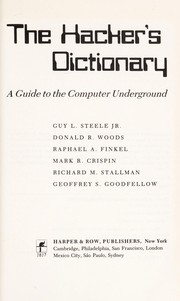 Cover of: The Hacker's dictionary by Guy L. Steele, Jr. ... [et al.].