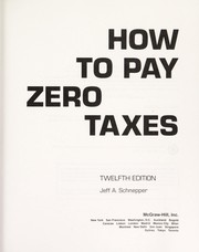 Cover of: How to Pay Zero Taxes, 1995 (How to Pay Zero Taxes)