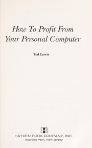 Cover of: How to profit from your personal computer