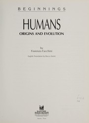 Cover of: Humans: origins and evolution