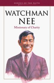 Cover of: Watchman Nee by Bob Laurent