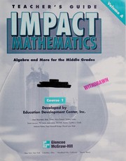 Cover of: Impact Mathematics: Algebra and More for the Middle Grades, Course 3