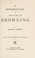 Cover of: An introduction to the study of Browning.
