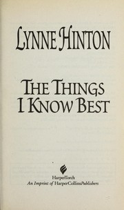 Cover of: The things I know best