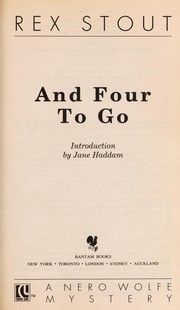Cover of: And four to go