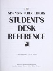 Cover of: The New York Public Library student's desk reference.