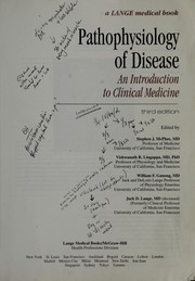Cover of: Pathophysiology of disease: an introduction to clinical medicine.