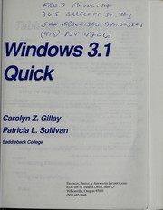 Cover of: Windows 3.1 quick