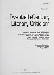 Twentieth-century literary criticism by Thomas J. Schoenberg, Lawrence J. Trudeau