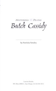 Butch Cassidy by Patricia D. Netzley