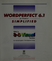 WordPerfect 6.1 for windows, simplified by MaranGraphics Development Group, Ruth Maran