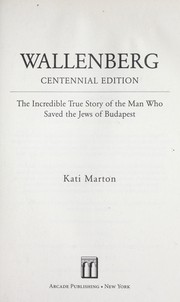 Cover of: Wallenberg by Kati Marton