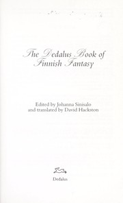 Cover of: DEDALUS BOOK OF FINNISH FANTASY; ED. BY JOHANNA SINISALO.
