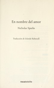 En nombre del amor by Nicholas Sparks