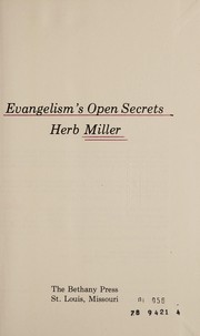Cover of: Evangelism's open secrets
