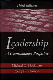 Leadership by Michael Z. Hackman, Craig E. Johnson