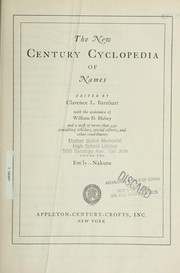 Cover of: The New Century cyclopedia of names
