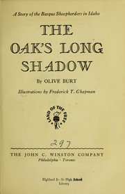 Cover of: The oak's long shadow : a story of the Basque sheepherders in Idaho