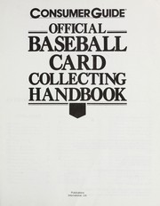 Cover of: Official Baseball Card Collection Handbook (Consumer Guide)