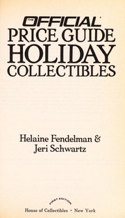 Cover of: The Official price guide, holiday collectibles