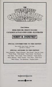The Overstreet Comic Book Price Guide by Robert M. Overstreet