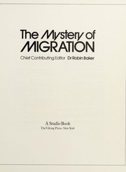 Cover of: The Mystery of migration