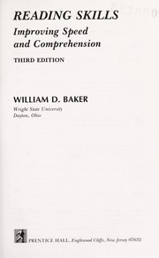 Cover of: Reading skills by William D. Baker